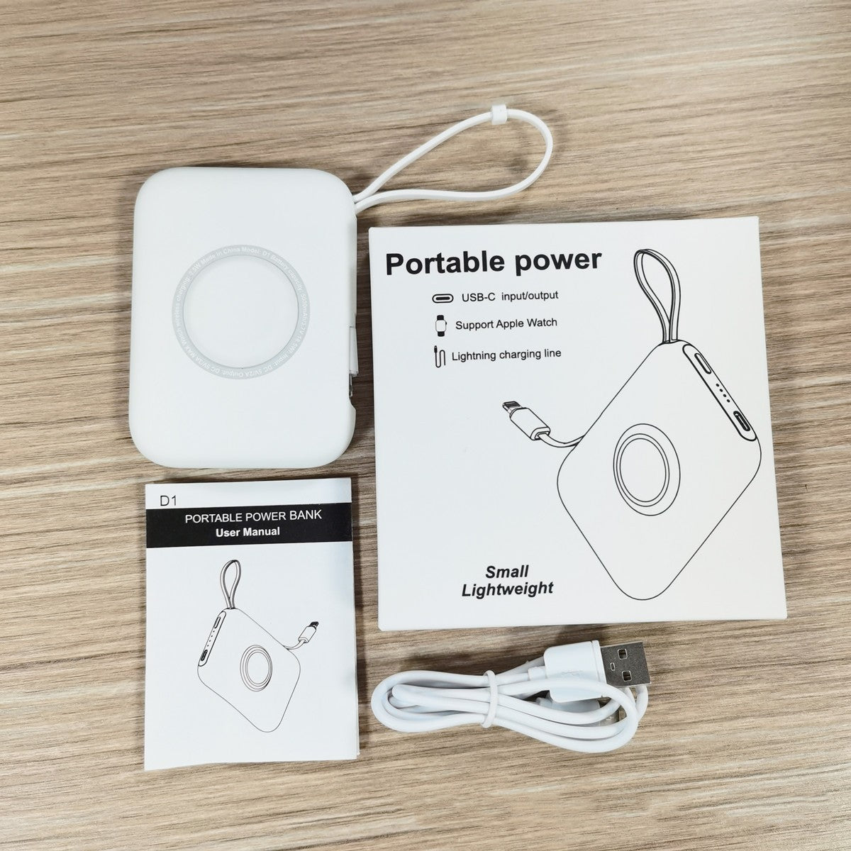 Power Up Your Life with the 5000mah Portable Three-in-one Power Bank With Cable