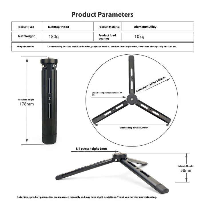 Revolutionize Your Mobile Photography with Our Aluminum Alloy Desktop Tripod